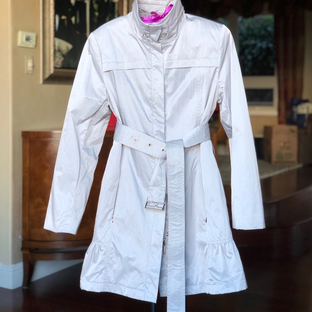 Light gray raincoat